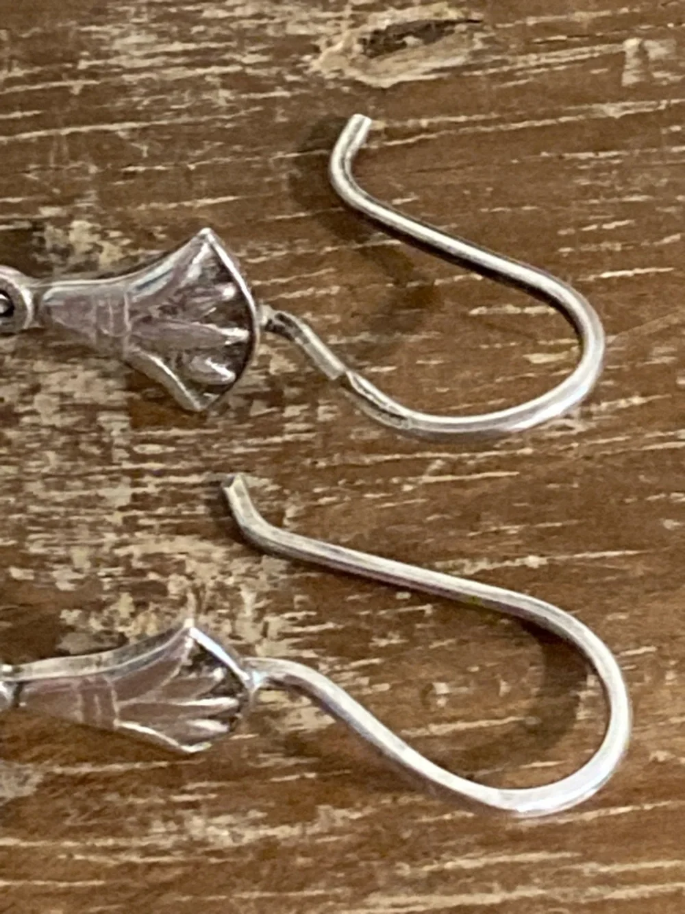 Vintage Egyptian Revival .800 Silver Scarab & Lotus Earrings — Cairo Hallmarked